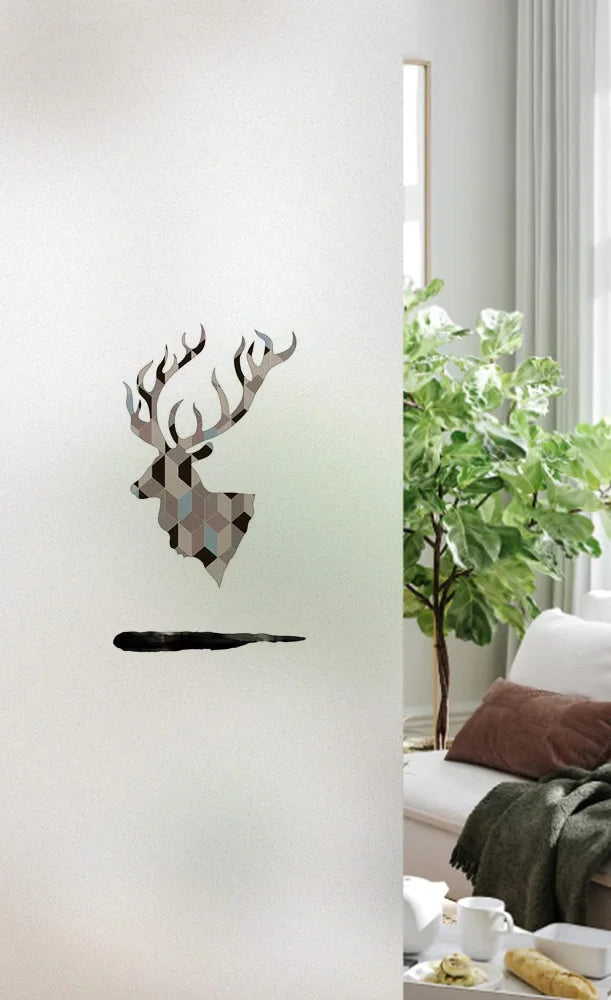 Custom Size Stained Glass Window Film, Frosted Privacy, Static Cling, Retro Country, Door Sticker, Bathroom, Office, Home Decor