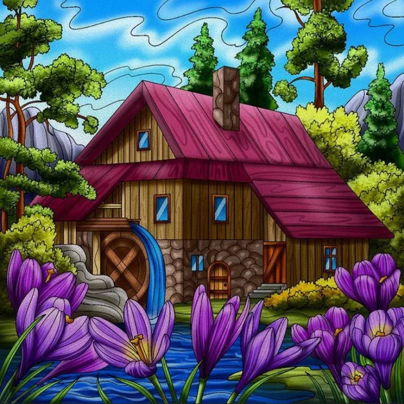 Stained Glass Window Film Frosted Glass Sticker Forest Customized Cartoon House Castle For Kids Room Door Home Decor