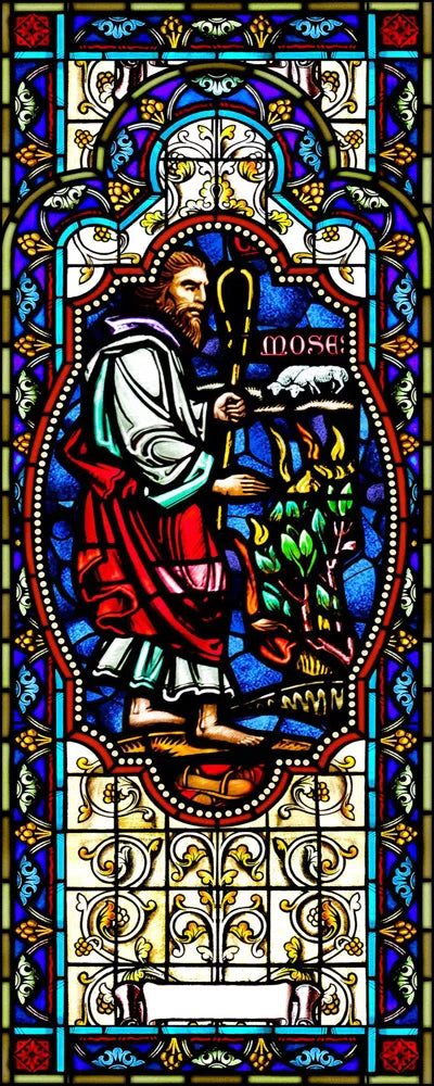 Religious Stained Glass Films,Frosted Window Sticker,Christ Gothic Styles Painting, Church Prayer Room, House of Worship Home