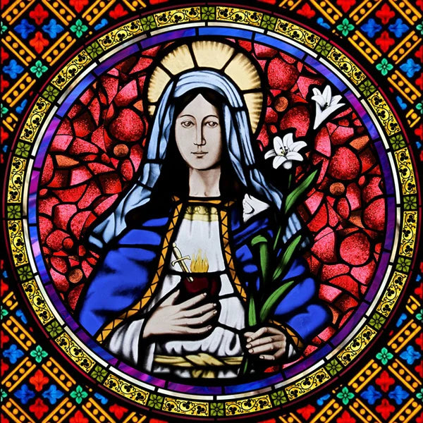 Custom Frosted Stained Glass Window Film, Static Cling ,Church Jesus Mary Angels Picture Stickers, Window Treatment, Home Decor