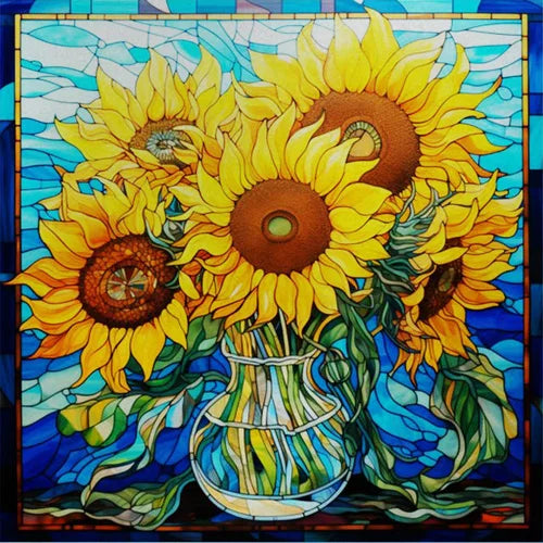 Custom size Window Film Stained Glass Films Frosted Privacy Static Cling Retro Flower Sticker Bathroom Skylight Decor