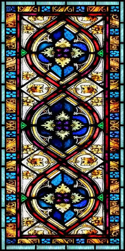 Custom Size Window Film, Stained Glass Stickers, Static Cling, Frosted Privacy, Classic Style, for Window Door, Home Decor