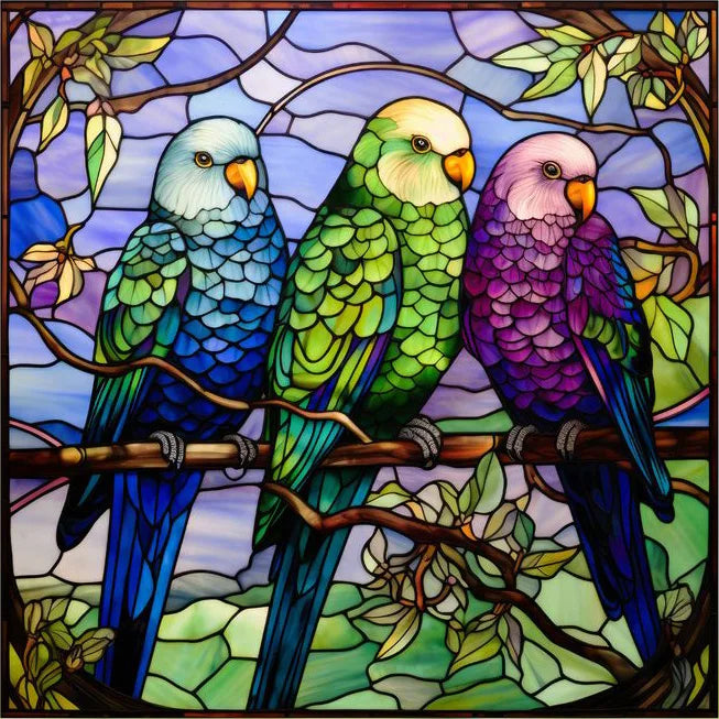 Custom size Window Film Stained Glass Films Frosted Privacy Static Cling Retro Bird Peacock Sticker Bathroom Skylight Decor