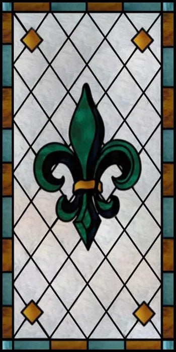 Frosted Stained Glass Window Film, Customized Privacy, Static Cling,Church Style, Door Sticker, Office, Bathroom Home Decor