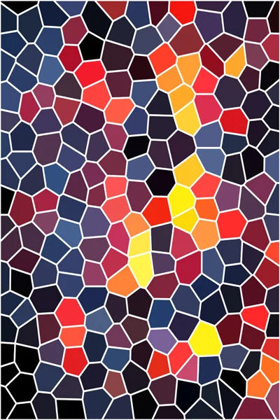 Frosted Stained Glass Window Film, Opaque  Privacy Static Cling , Home-Decor, Sun Catcher Rainbow Color, Window Covering