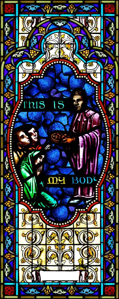 Religious Stained Glass Films,Frosted Window Sticker,Christ Gothic Styles Painting, Church Prayer Room, House of Worship Home