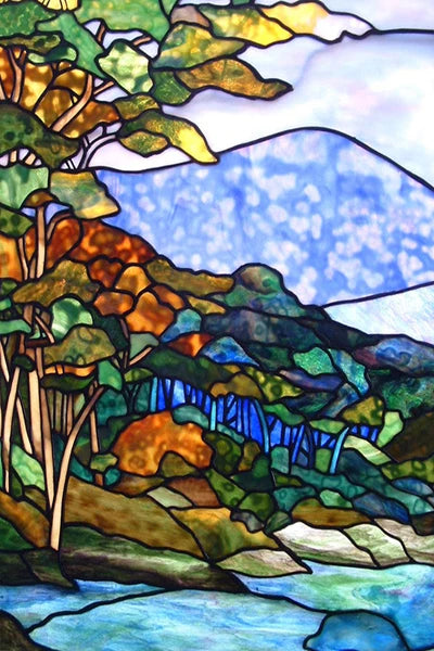 Custom size Glass Films,Stained Glass Stickers Static Cling,Frosted Privacy Print Flower,Tree,Rivers For Window Door Home Decor