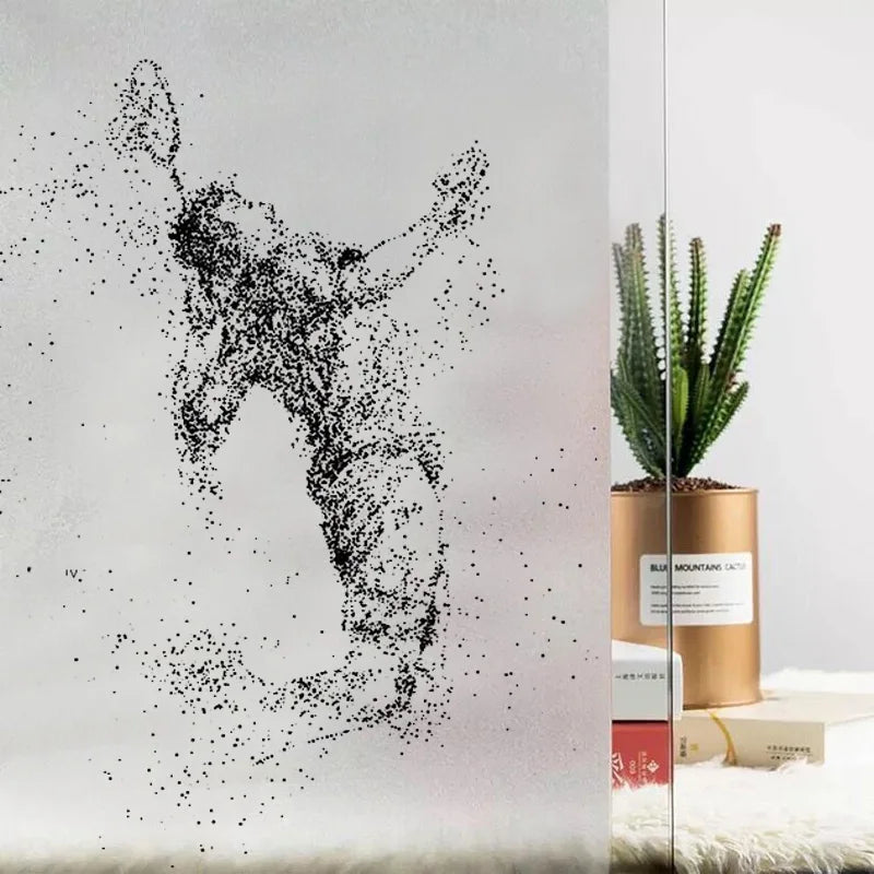 Custom Size Window Glass Films Window Film Static Cling Art Pictures Race Skiers Cyclists Shower Frosted Office Home Decor