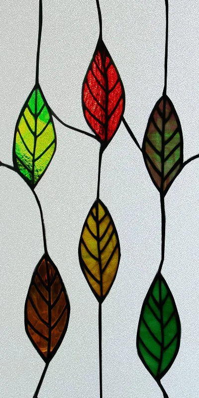 Custom Stained Glass Window Films,Frosted sticker,Privacy Static Cling Flower Fruit Trees For Bathroom Sliding door Home Office