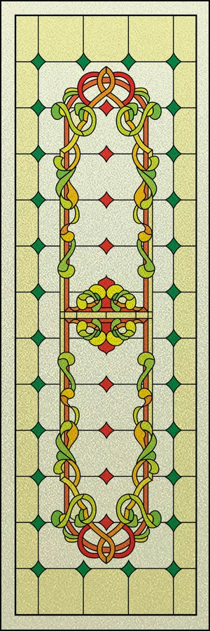 Frosted Stained Glass Window Film, Customized  Static Cling,,Privacy, European Style ,For Office, Bathroom Home Decor