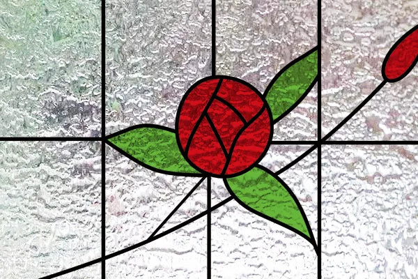 Custom Size 3D Matte Window Film, Stained Glass, Decorative UV Window Sticker, Privacy Frosted Static Cling, Home Decal