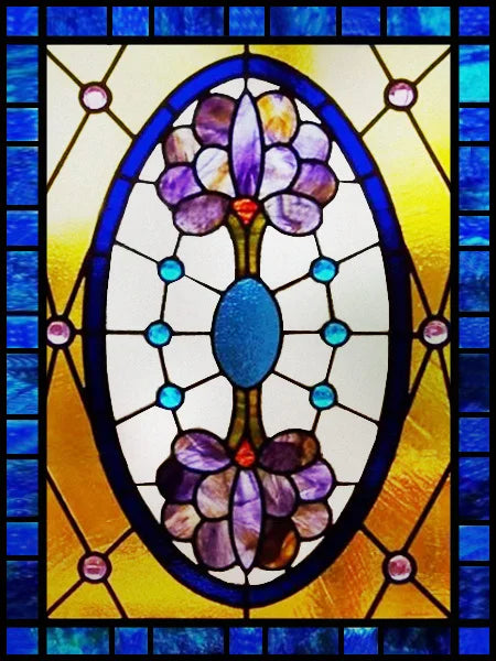 Frosted Stained Glass Window Film, Customized Art Design, Flower Rose, Static Cling Sticker,Home Decor Foil, Treatment