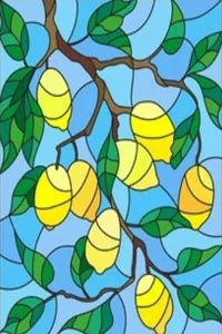 Custom Size Stained Glass Window Film Fruit Pattern Grape Mango Watermelon For Rectangular Shape Glass Office Door Home Decor