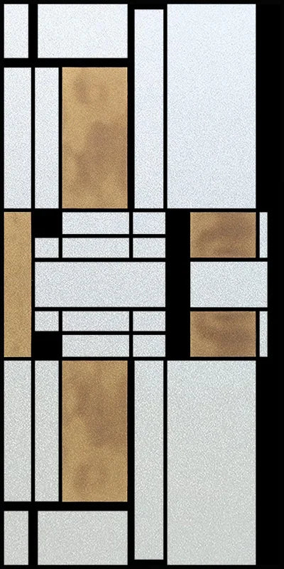 Custom Size Stained Glass Window Film, Frosted Privacy, Static Cling, Retro Matte Sticker, Bathroom Door, Office, Home Decor