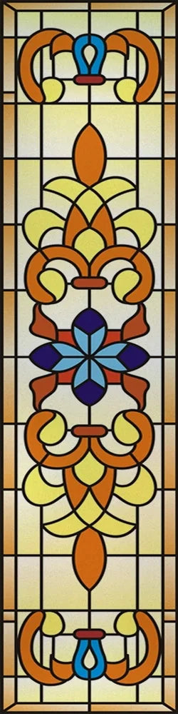 Custom Size Stained Glass Window Film, Frosted Privacy, Static Cling, Retro Matte,Door Sticker, Bathroom, Office, Home Decor