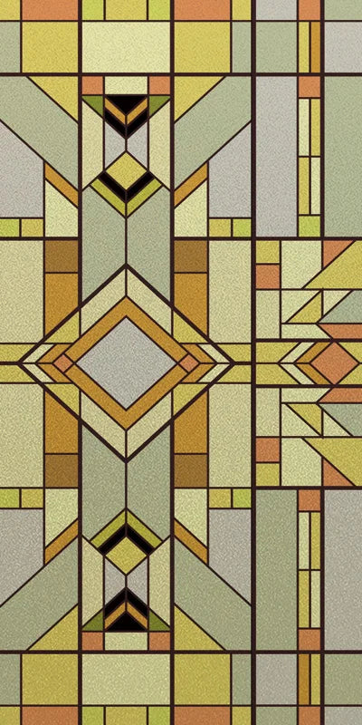 Custom Size Stained Glass Window Film, Frosted Privacy, Static Cling, Retro Matte Sticker, Bathroom Door, Office, Home Decor