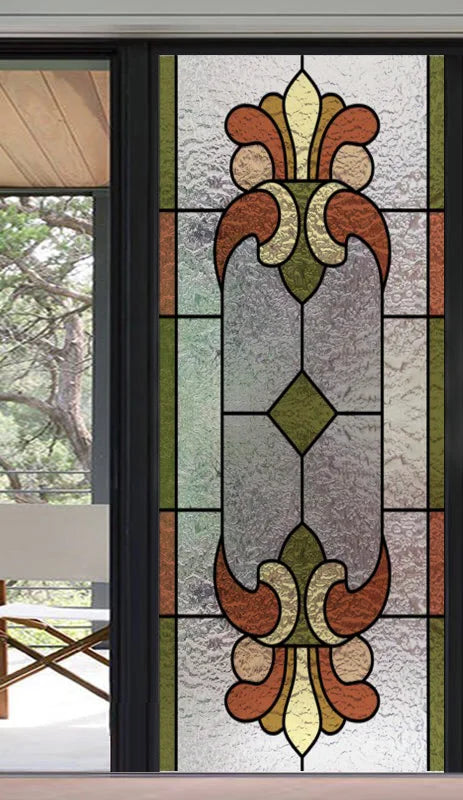 Frosted Stained Glass Window Film, 3D Matte, Static Cling,Privacy, Door Sticker,Customized for Kitchen, Office, Home Decor