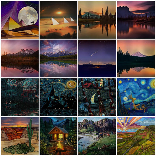 Stained Glass Window Film Frosted Glass Sticker Forest Opaque,Customized Print Mountain For Bathroom Door Office Home Decor