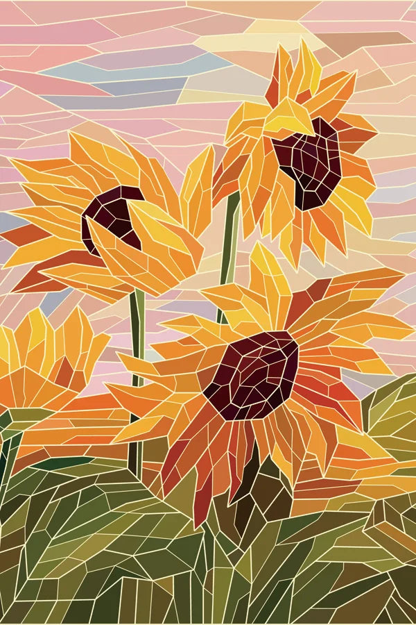 Window Film Stained Glass Stickers,Custom size Static Cling  Sunflower Privacy Films Door Sticker Kitchen Office Home Decor