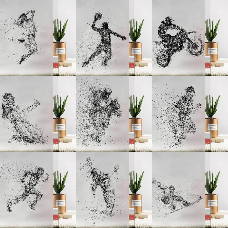 Custom Size Window Glass Films Window Film Static Cling Art Pictures Race Skiers Cyclists Shower Frosted Office Home Decor