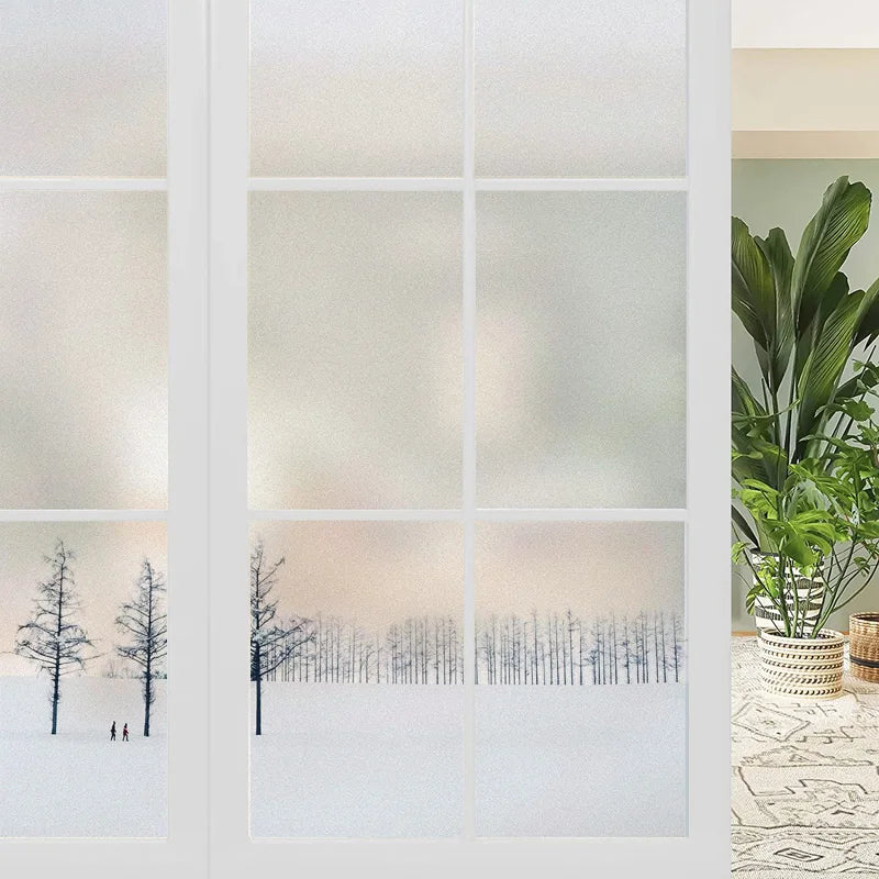 Custom Size Window Glass Films Window Film,Frosted Static Cling, Privacy Opaque,Art Pictures Trees,Shower Nordic Obscure Posters