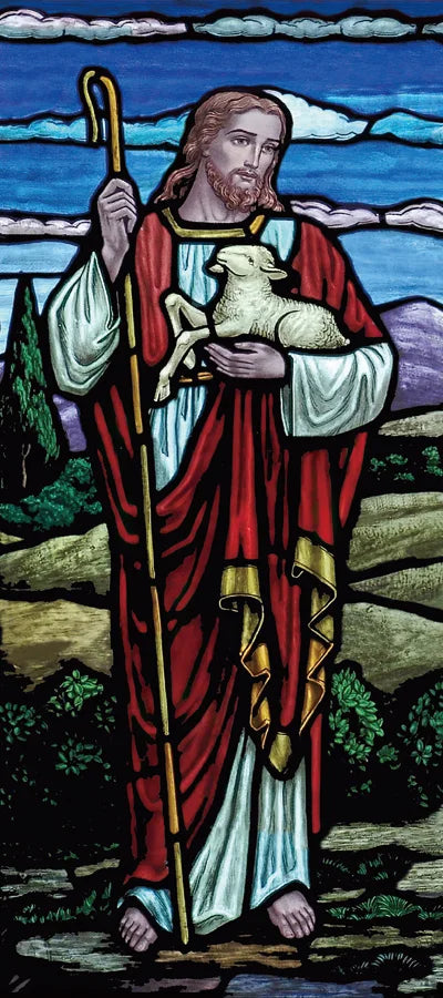 Custom size Window Stained Glass film Door sticker Christian Pictures Wall Stickers Glass decor church Jesus Poster