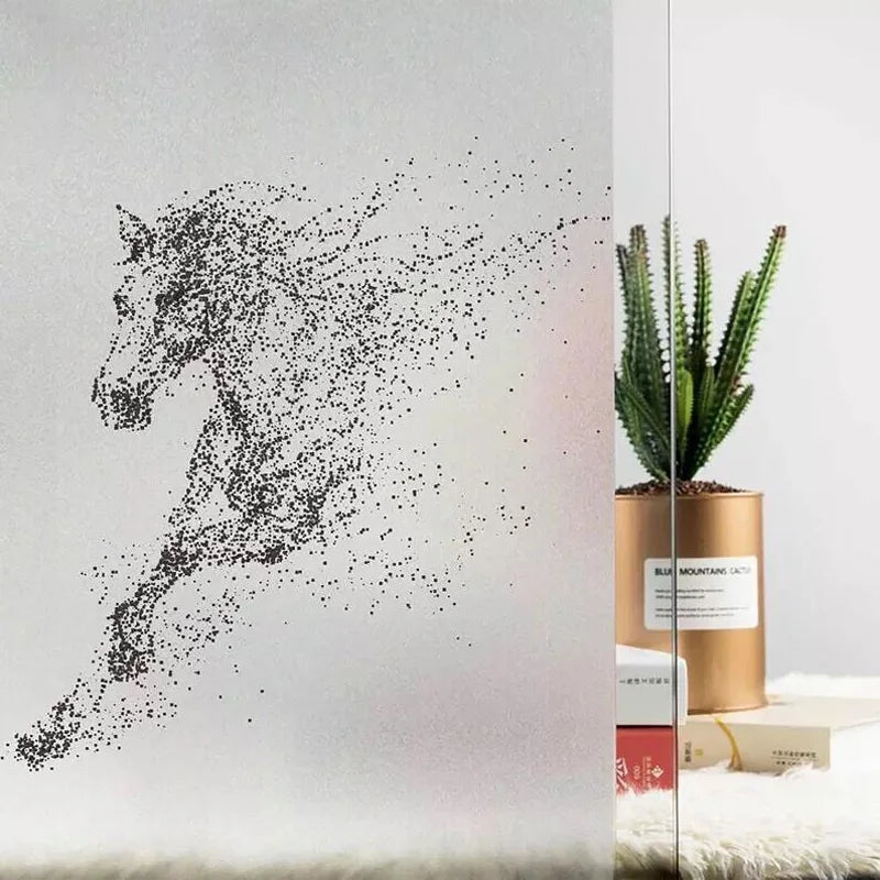 Custom Size Window Glass Films Window Film Static Cling Art Pictures Horse Eagle Wolf Shower Frosted Office Home Decor