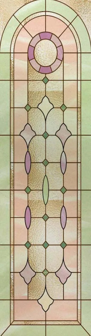 Customized Frosted Stained Glass Window Film, Church Static Cling,Privacy Retro Sticker, for Kitchen, Office, Home Decor