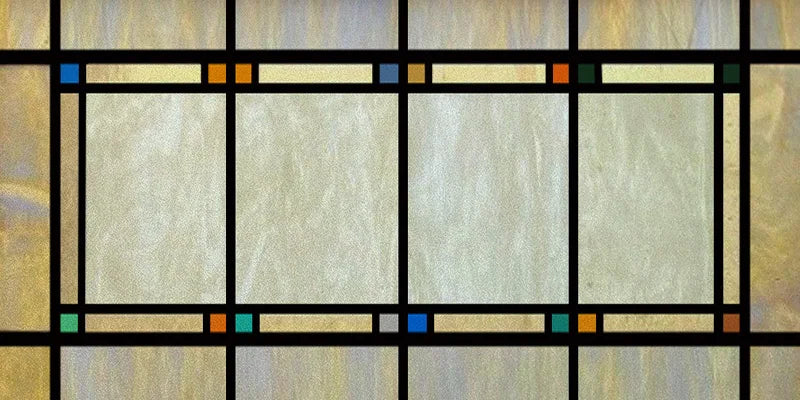 Custom Size Window Film, Stained Glass, Decorative Retro Window Sticker, Privacy Frosted Static Cling, Home Decal