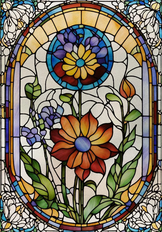 Window Film Frosted Stained Glass Films,Customized Art Design Static Cling Sticker,Rose Flower Home Decor Foil Window Treatment