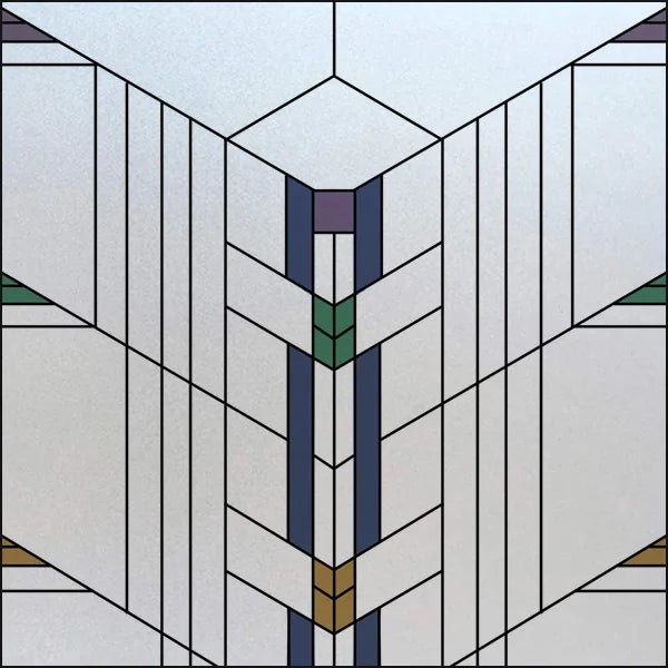 Custom Size Window Film, Stained Glass, Decorative Window Sticker, Privacy Frosted Static Cling, Decal for Glass Door, Office