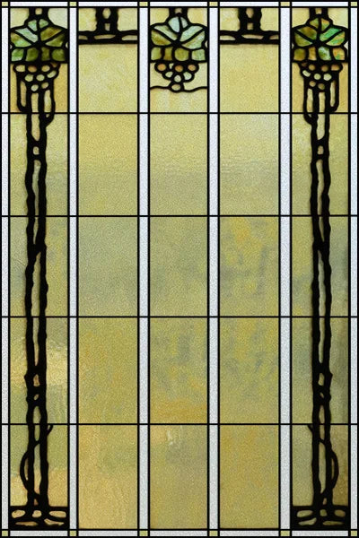 Custom Size Stained Glass Window Film Frosted Privacy Static Cling Retro Prairie Style Stickers Shower Kitchen Office Home Decor
