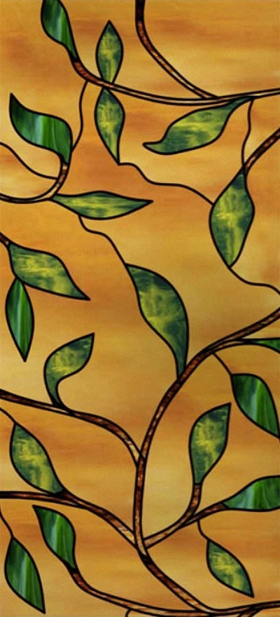 Frosted Stained Glass Window Film, Customized Art Decor Design, Flower Tree, Cat,Static Cling Sticker,Home Decor, Treatment