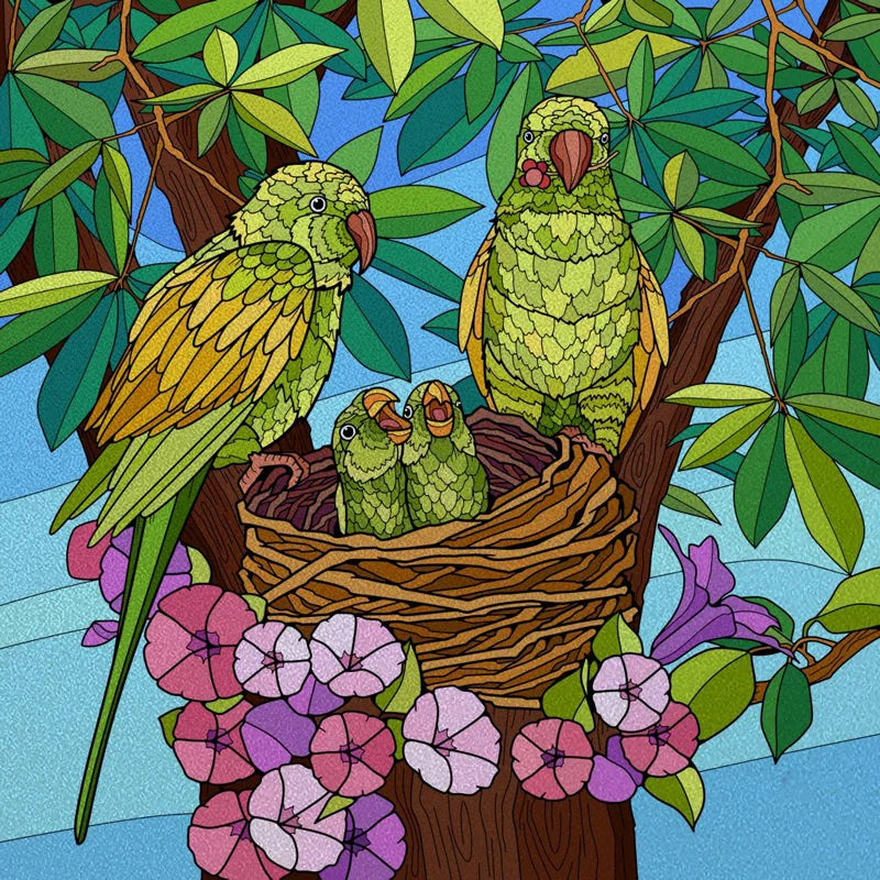 Window Film Frosted Stained Glass Films Static Cling Privacy Door Sticker Kitchen Office Home Decor Birds Peacock Customized