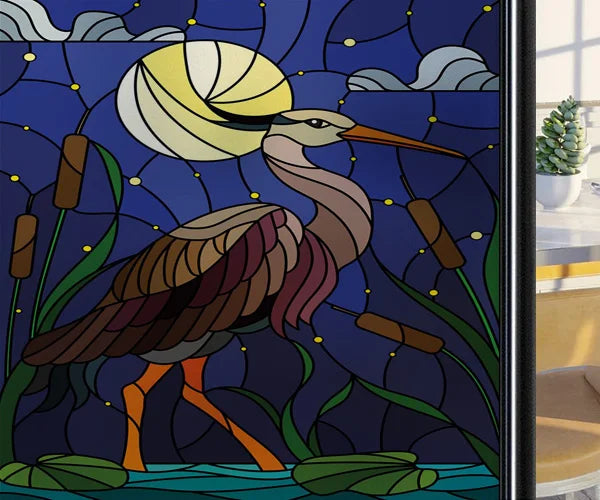 Window Film Frosted Stained Glass Films,Static Cling,Privacy Films,Bird Cock,Door Sticker Kitchen Bathroom Home Decor Customized