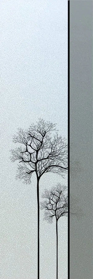 Custom Size Window Glass Films Window Film Static Cling Frosted Tree Mountain Posters For Bathroom Door Kitchen Office Home