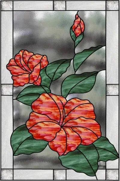 Window Film Frosted Stained Glass Films,Customized Privacy Static Cling,Flower Sun Fruit Fish Cat,Door Sticker,Office Home Decor