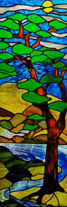 Custom size Window Film Stained Glass Films Frosted Privacy Retro European Tree Flower Colorful Door Sticker Shower Bathroom