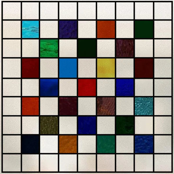 Window Film Frosted Stained Glass Films,Customized Art Design Mosaic Static Cling Sticker,Home Decor Foil Window Treatment