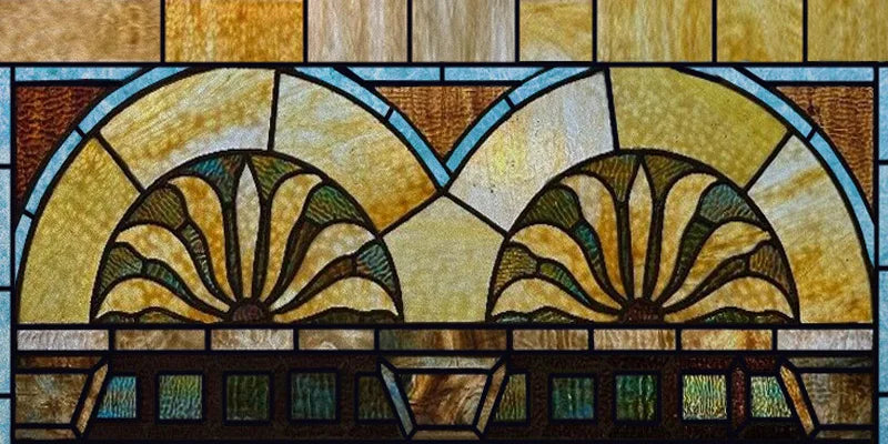 Custom Size Window Film, Stained Glass, Decorative Retro Window Sticker, Privacy Frosted Static Cling, Home Decal