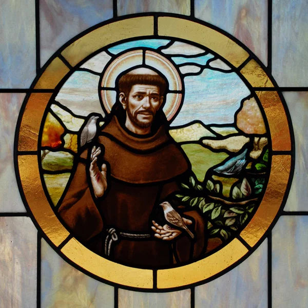 Custom Frosted Stained Glass Window Film,PVC Static Cling Films,Patron Saint of Catholic Church Decor, Foil Stickers