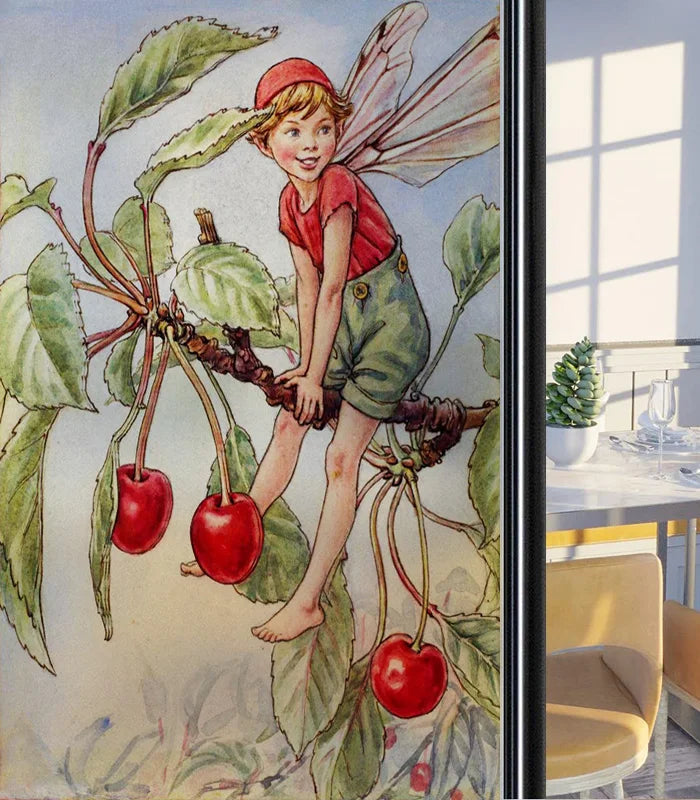 Custom Size Glass Window Film Static Cling Frosted Glass Films Foil Stickers Waterproof For Bathroom Kitchen Door Flower Fairy