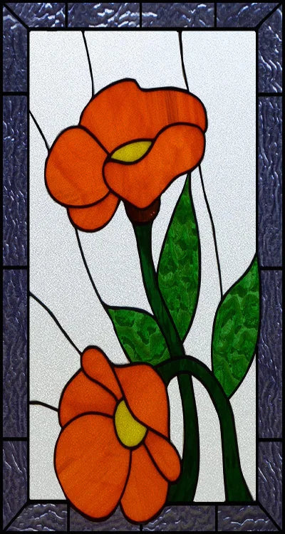 Window Film Stained Glass Stickers,Custom size Static Cling Rose,Flower Privacy Films Door Sticker Kitchen Office Home Decor