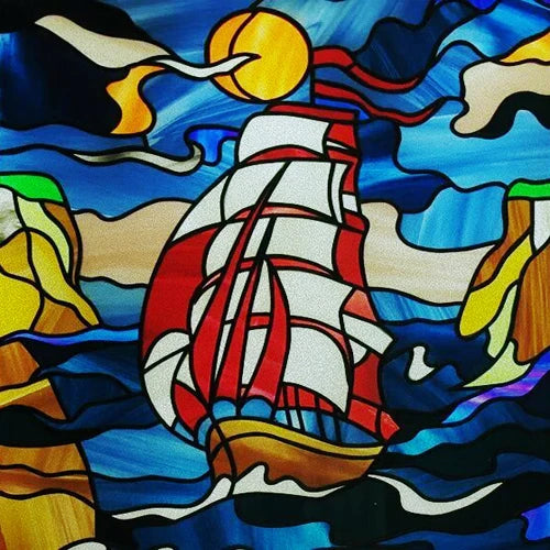 Window Film Frosted Stained Glass Films Static Cling Privacy Films Sun Moon Door Sticker Kitchen Bathroom Home Decor Customized