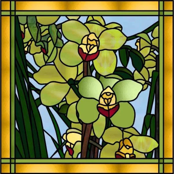 Window Film Frosted Stained Glass Films,Customized Art Deco Design Flowers Static Cling Sticker,Home Decor Foil Window Treatment