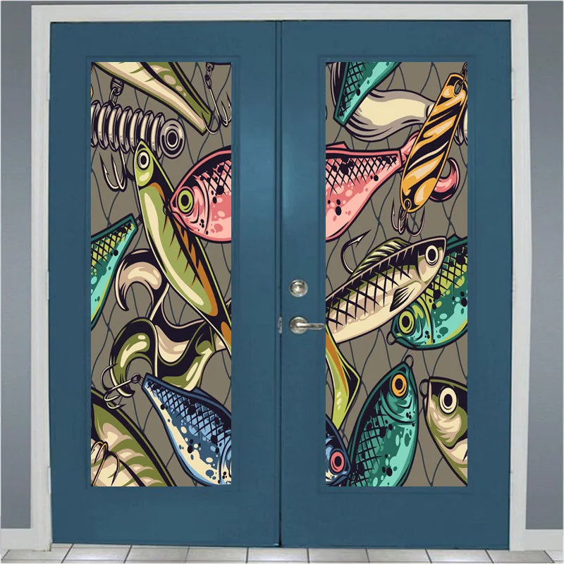 Custom Size Stained Glass Window Film Frosted Films, Animal Dog Cat Tiger Birds Static Cling,Window Covering for Home Office