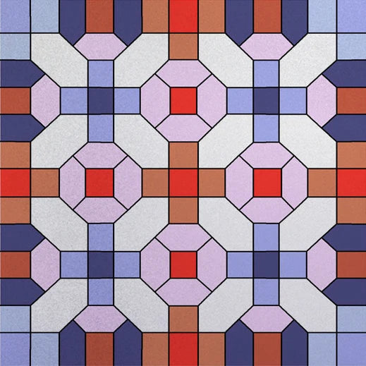 Custom Size Stained Glass Window Film Opaque Frosted Privacy Protection Removable Static Cling Home-Decor Mosaic Window Covering