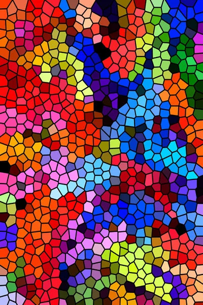 Frosted Stained Glass Window Film, Opaque  Privacy Static Cling , Home-Decor, Sun Catcher Rainbow Color, Window Covering