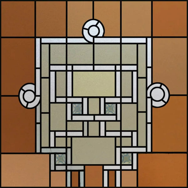 Custom Size Window Film, Stained Glass, Decorative Window Sticker, Privacy Frosted Static Cling, Decal for Glass Door, Office