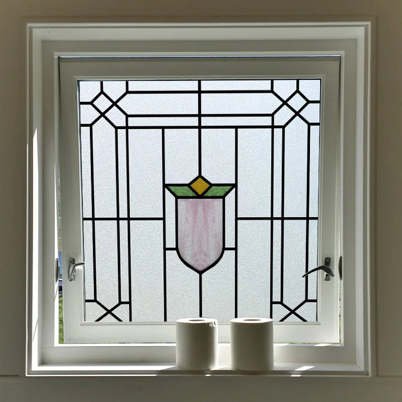 Custom Size Window Film, Stained Glass Sticker, Western Style, Privacy Frosted, Static Cling, Door, Office Home Decal